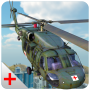 Armée hélicoptère Ambulance 3D icon