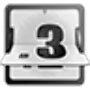 Animação 3D Flip Clock WHITE2 icon