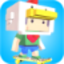 Blocky Skater Pixel Skateboard