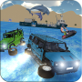 Water Surfer Beach Car & Jeep Float Driving 3D