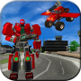 Flying Monster Robot War: Flying Car Robot Battle