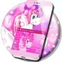 Teclado rosado lindo del unicornio icon