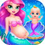 Mermaid Mommy Baby Care Game icon