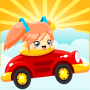 Girl Flying Car