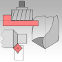 Tournage, fraisage, forage icon