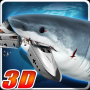 Megalodon tubarão irritado 3D icon