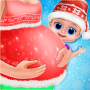 Pregnant Mom & Baby Christmas - Twins Newborn