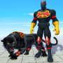 Black Flying Panther SuperHero City Rescue Mission