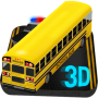 School bus traffic jam 3D