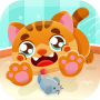 Cute cat games for children from 3 to 6 years