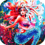 Mermaid color by number: Coloring games offline