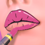 Lip Art 3D Lips Done! Satisfying - PixelArt Color