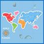 Puzzle de cartes du monde icon