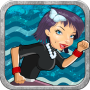 Menina com raiva correr - executando o jogo icon